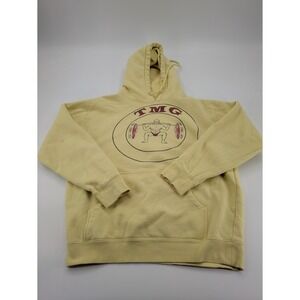 Tiny Meat Gang Hoodie Yellow TMG Weightlifting Graphic Sweatshirt Men's Medium